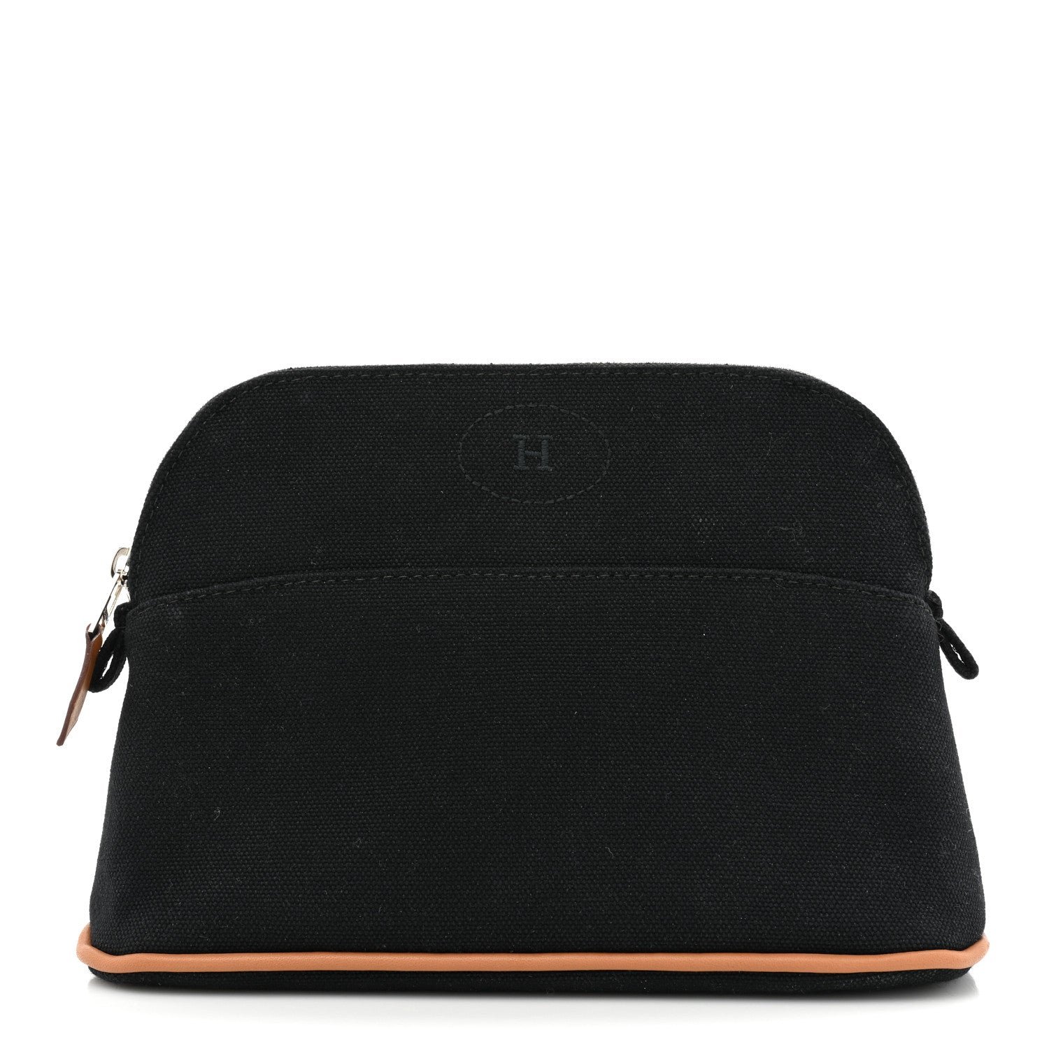 Hermes Cotton Canvas Mini Bolide Travel Cosmetic Pouch Black 1 of 9
