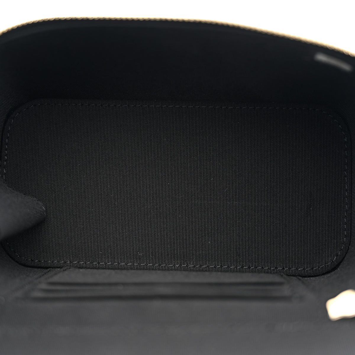 Chanel Lambskin Camellia Embossed Small Vanity Case With Chain Black 5 of 11