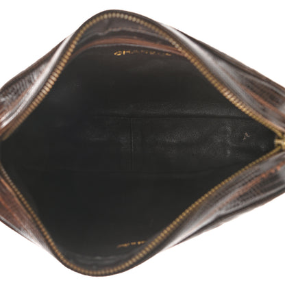 Chanel Lizard Quilted Small Tassel Camera Case Brown 6 of 17