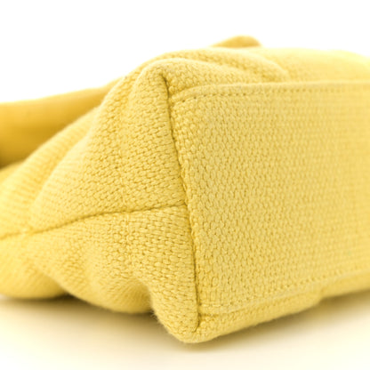 Saint Laurent Canvas Quilted Toy Loulou Puffer Monogram Chain Satchel Jaune Citron 9 of 11