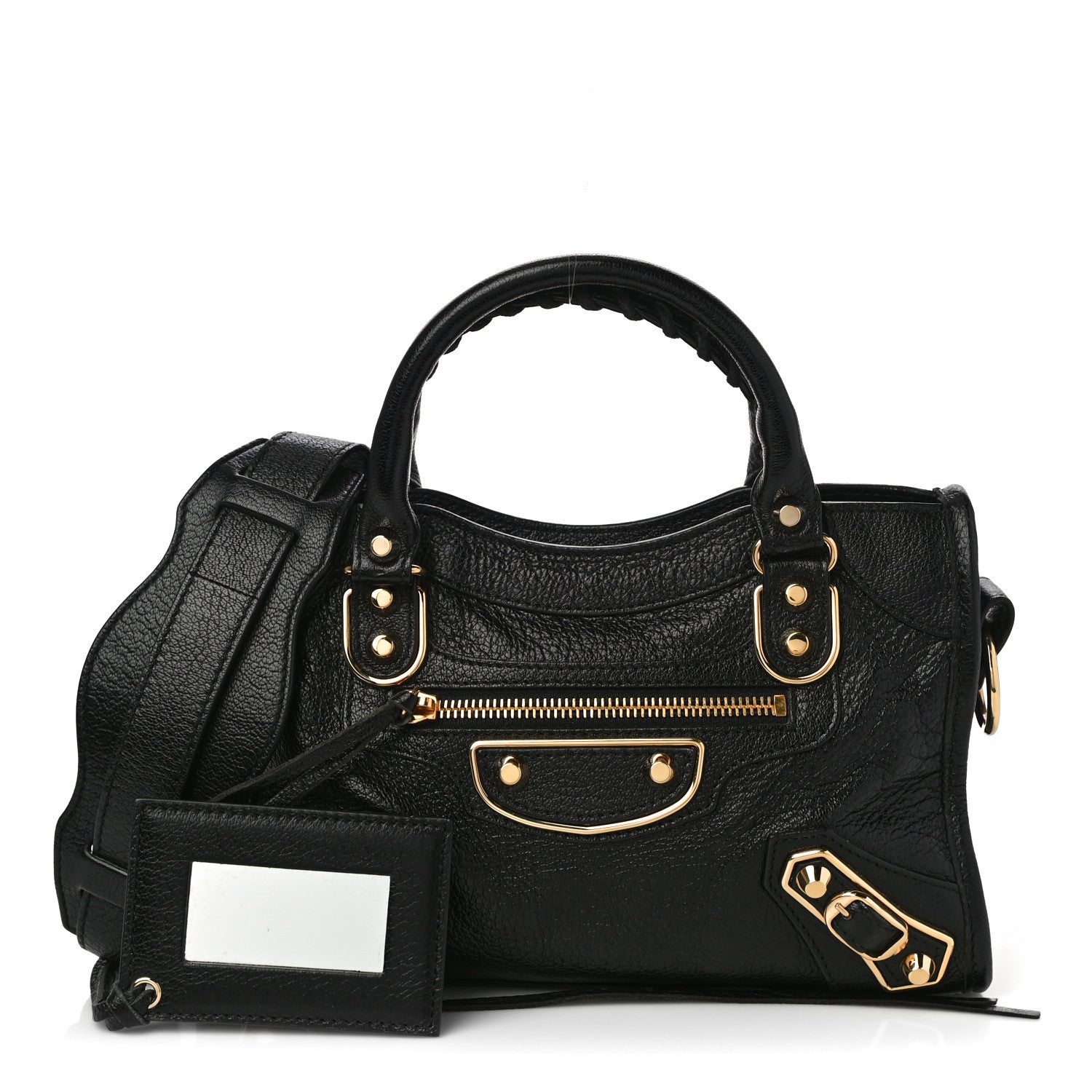Balenciaga Chevre Gold Metallic Edge Hardware Mini City Black 1 of 10