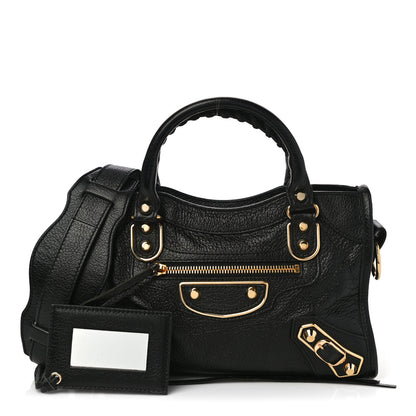 Balenciaga Chevre Gold Metallic Edge Hardware Mini City Black 1 of 10