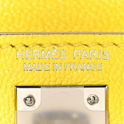 Hermes Chevre Mysore Mini Kelly Sellier 20 Jaune Citron 21 of 32