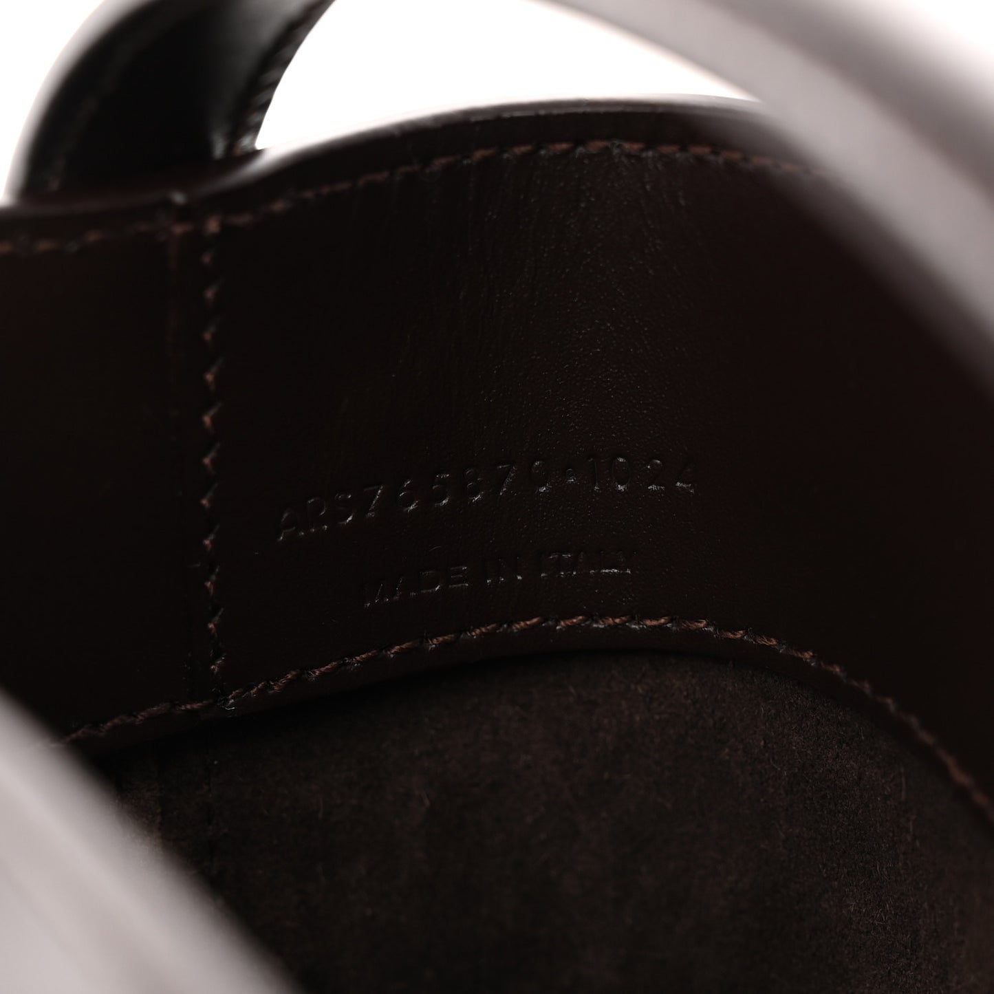 Shiny Calfskin Le 37 Mini Bucket Bag Dark Sweet Chocolate