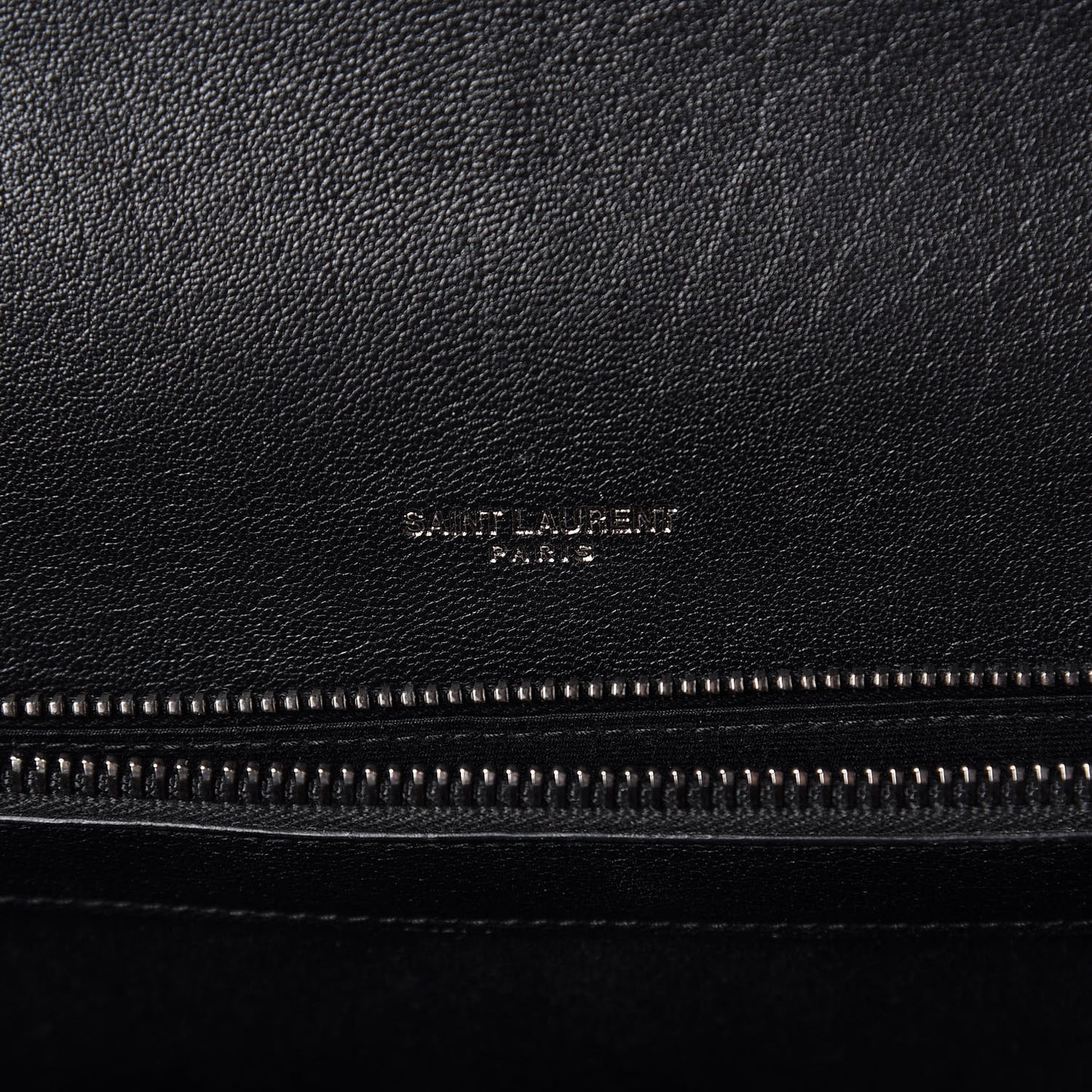Sheepskin Matelasse Chevron Monogram Large College Satchel Black