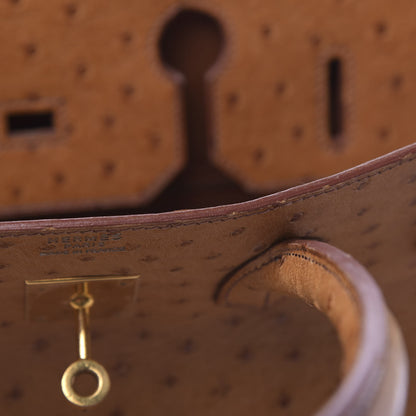 Hermes Ostrich Birkin 35 Gold 14 of 25