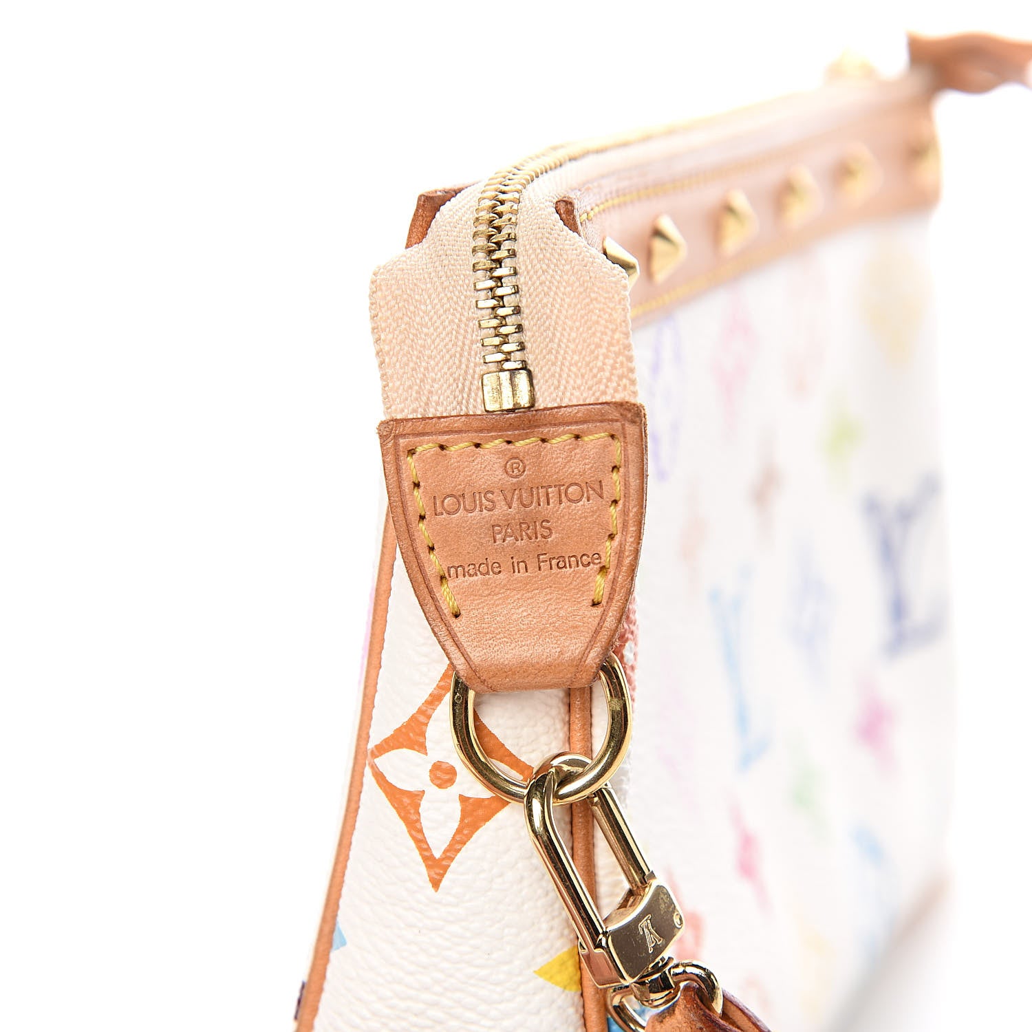Louis Vuitton Monogram Multicolor Pochette Accessories White 6 of 9
