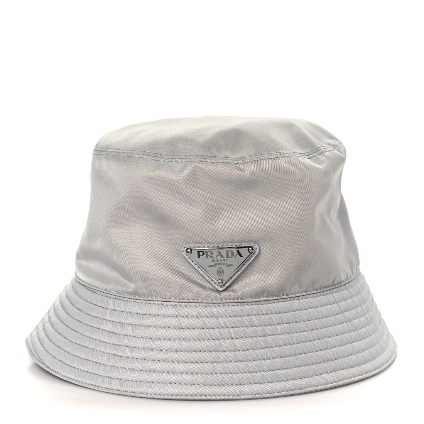 Re-Nylon Metal Triangle Logo Womens Bucket Hat M Fiordaliso