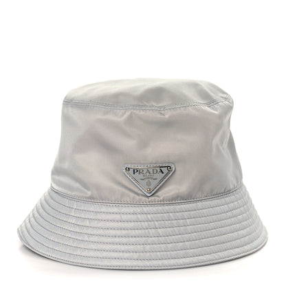 Prada Re-Nylon Metal Triangle Logo Womens Bucket Hat M Fiordaliso 2 of 7