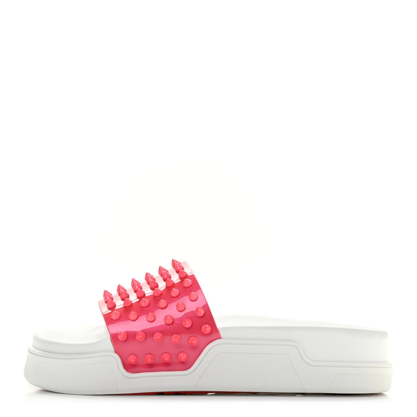 Calfskin Donna Studded Pool Fun Platform Flat Slide Sandals 39 Floride