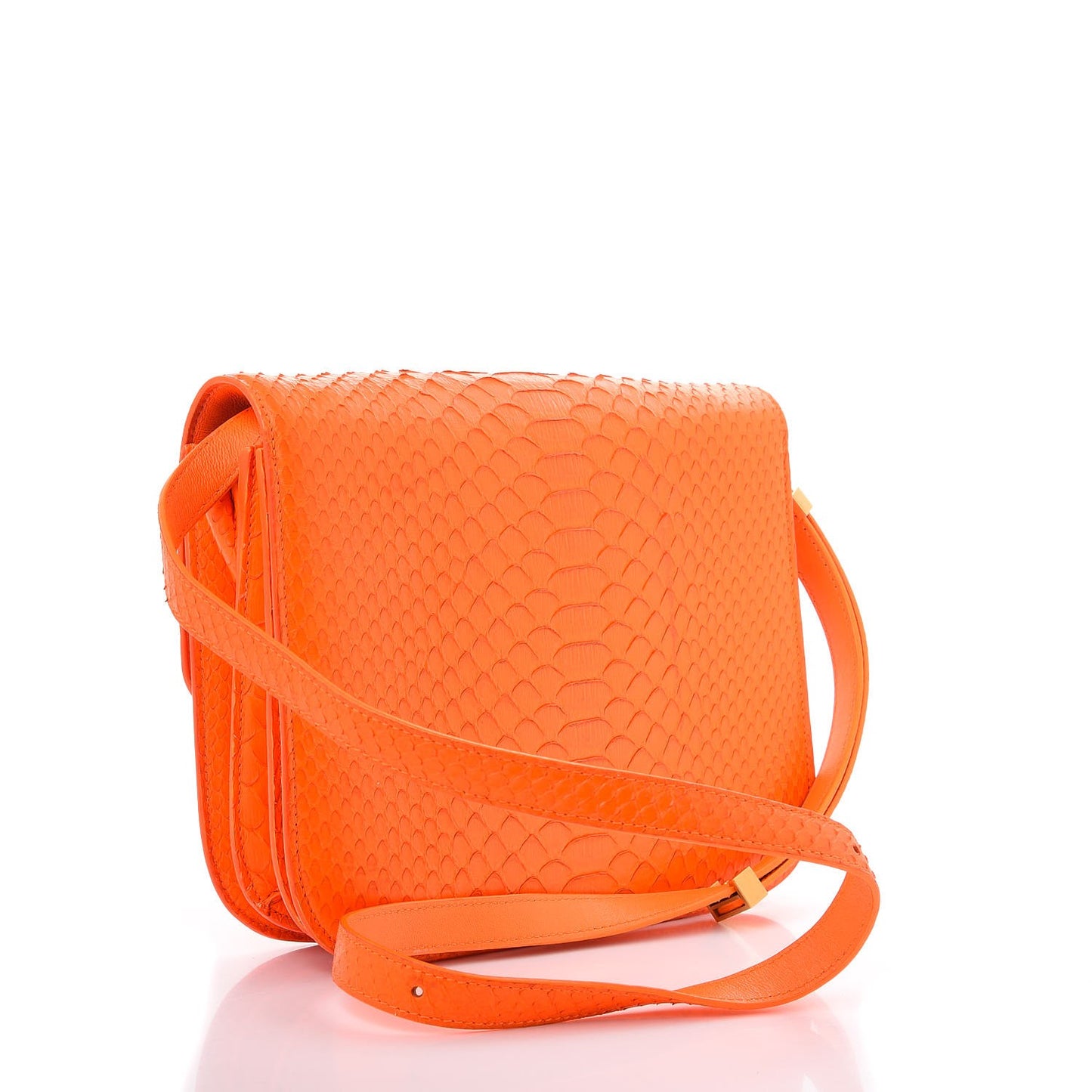 Python Medium Classic Box Flap Bag Red