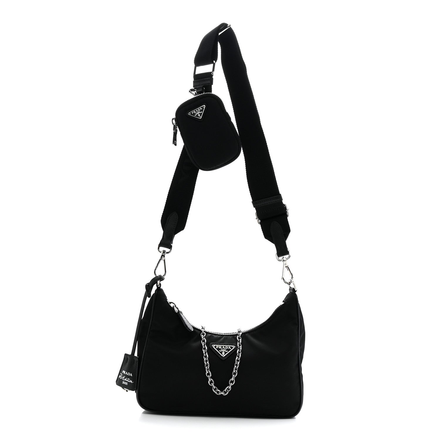 Prada Re-Nylon Saffiano Re-Edition 2005 Shoulder Bag Black 1 of 13