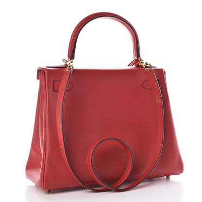 Hermes Evercolor Kelly Retourne 28 Rouge Casaque 3 of 39