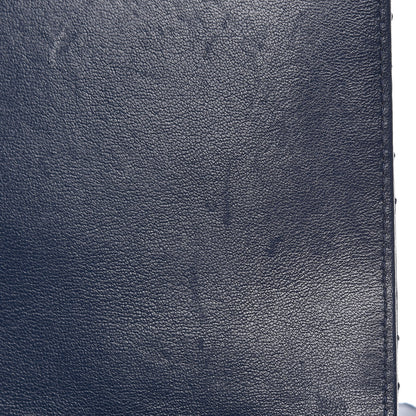 Chanel Sheepskin Quilted Large Beauty Lock Flap Navy Blue 10 of 20