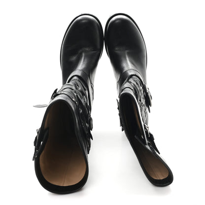 Valentino Garavani Calfskin Techno Couture Boots 38 Black 2 of 8