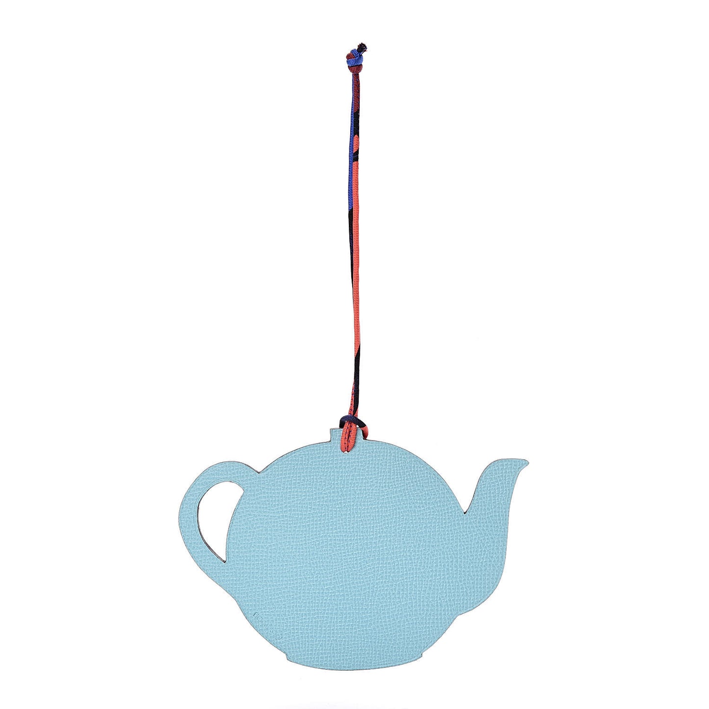 Togo Epsom Petit H Teapot Bag Charm Etoupe Bleu Atoll