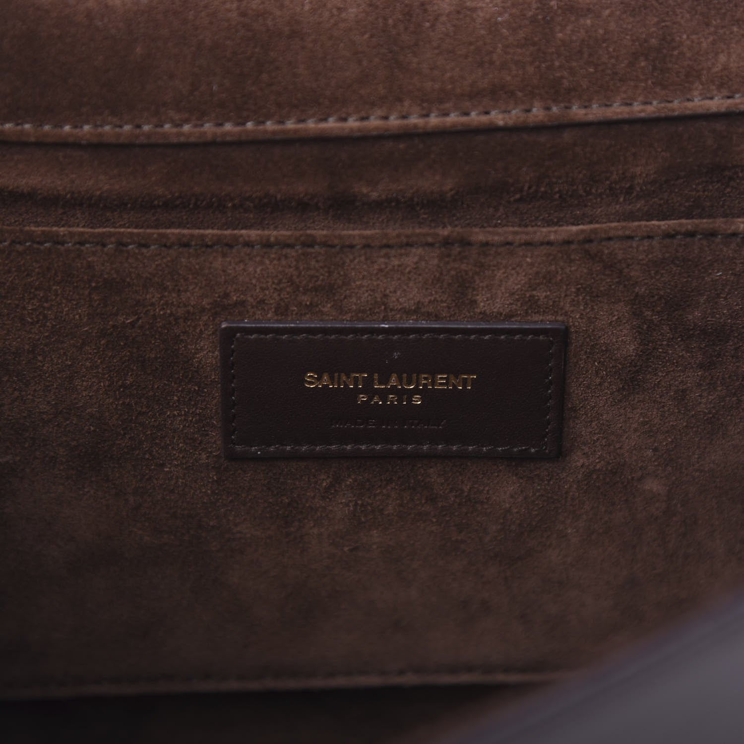 Saint Laurent Calfskin Classic Y Ligne Clutch Brown 8 of 9