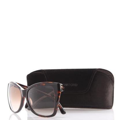 Tom Ford Carli Oversize Square Cateye Sunglasses TF295 Havana Brown 7 of 7
