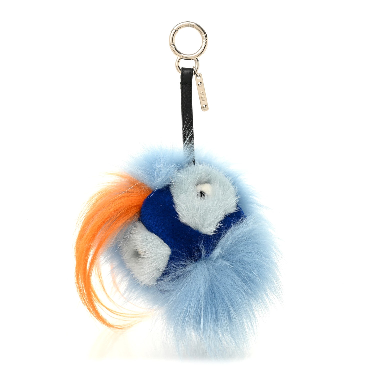 Fendi Fox Rabbit Goat Mink Fur Vitello Flamingo Dawny Monster Bag
