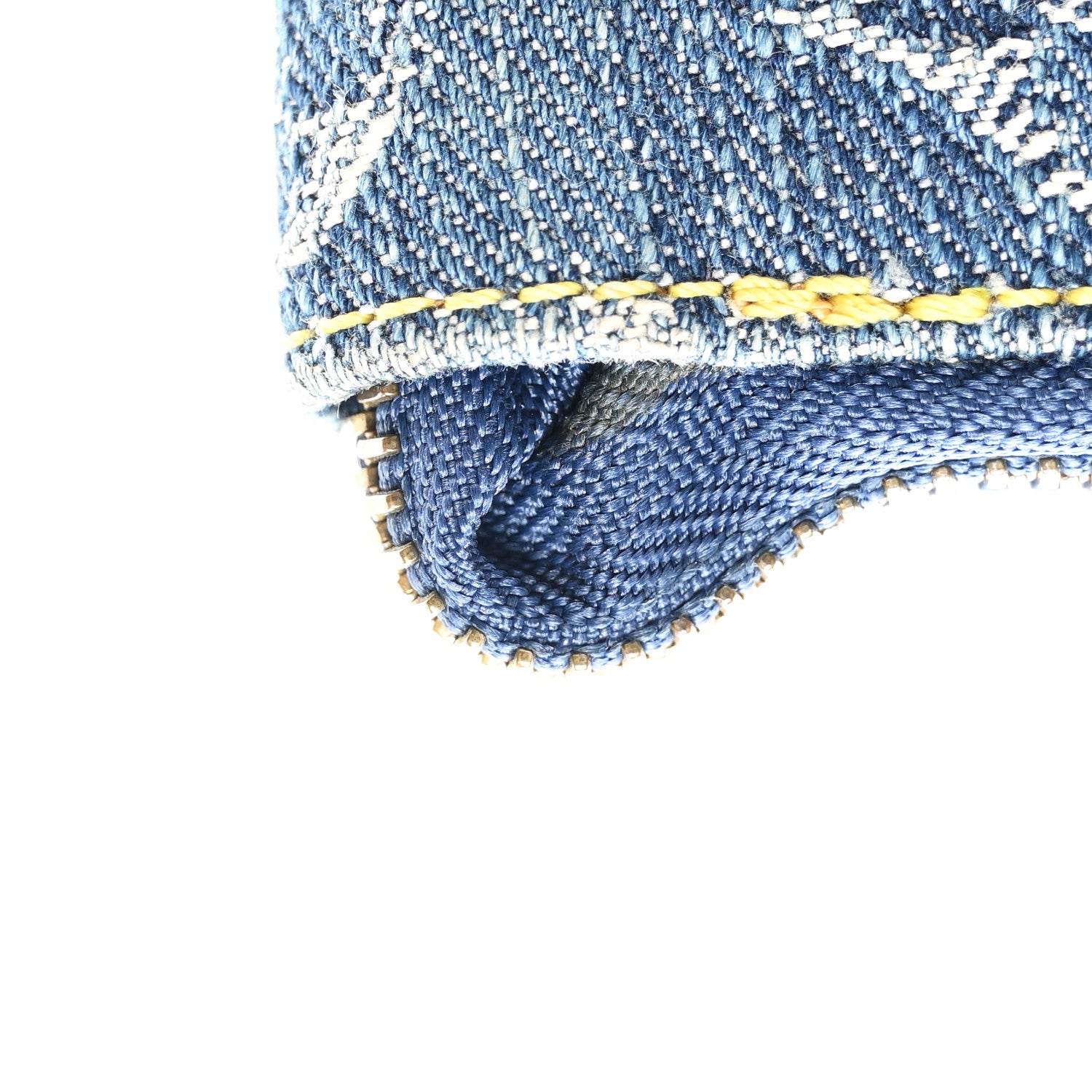 Louis Vuitton Denim Zip Compact Wallet Blue 9 of 10