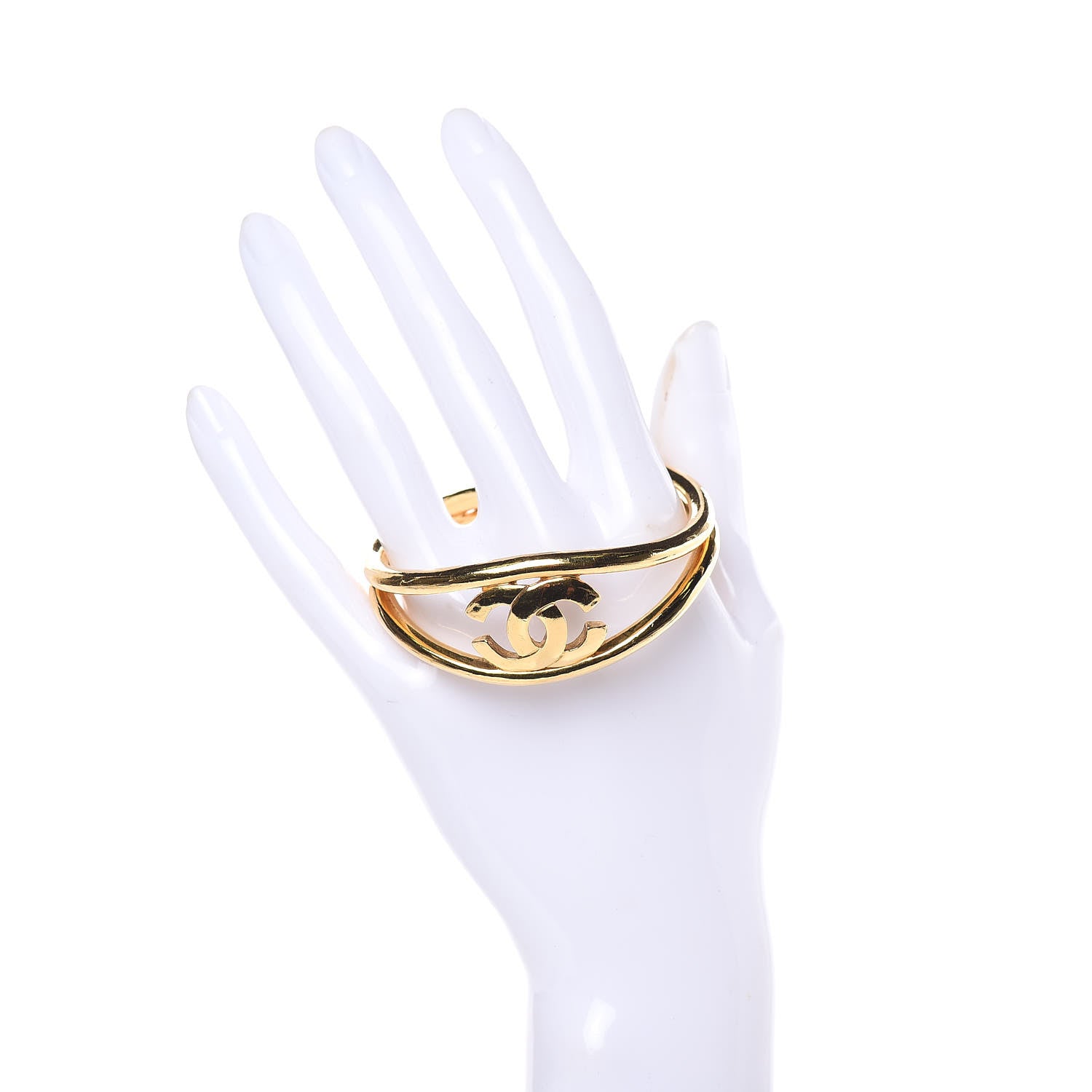 Chanel CC Cuff Gold 2 of 5