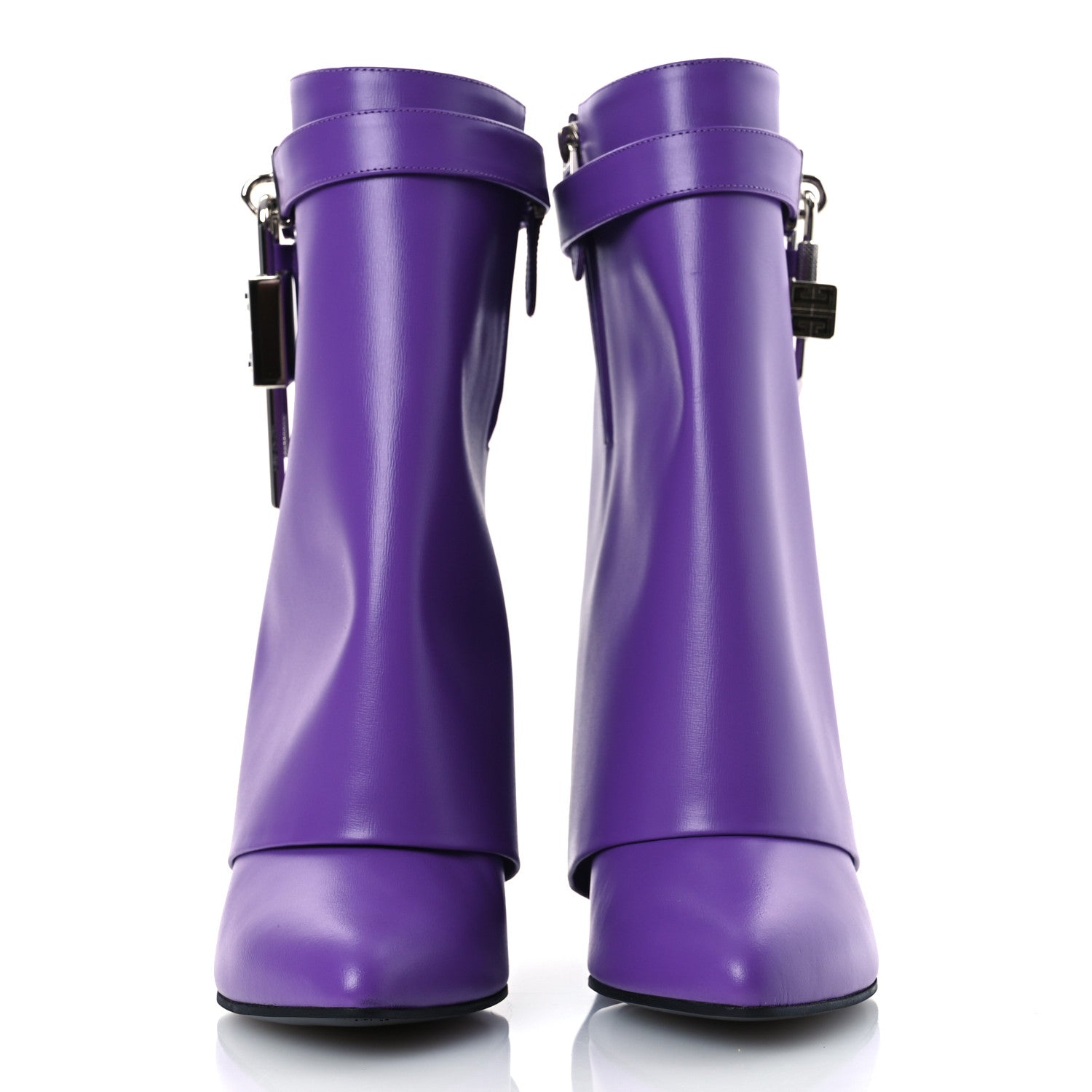 Givenchy Calfskin Shark Lock Ankle Boots 39.5 Ultraviolet 3 of 13