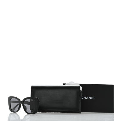 Chanel Acetate Strass Polarized Square Sunglasses 5422-B Black 9 of 9