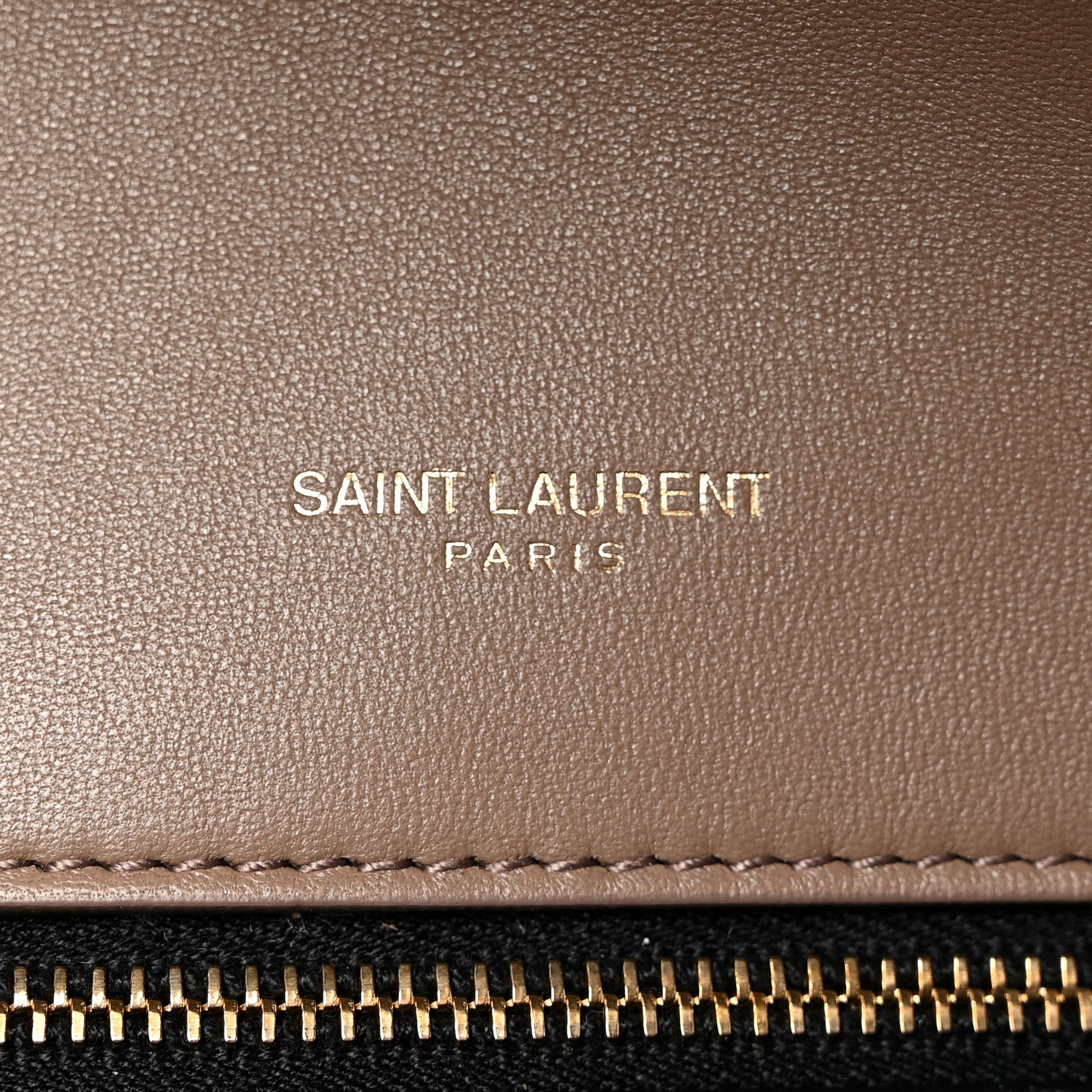 Saint Laurent Lambskin Quilted Sade Puffer Envelope Clutch Dark Beige 7 of 7