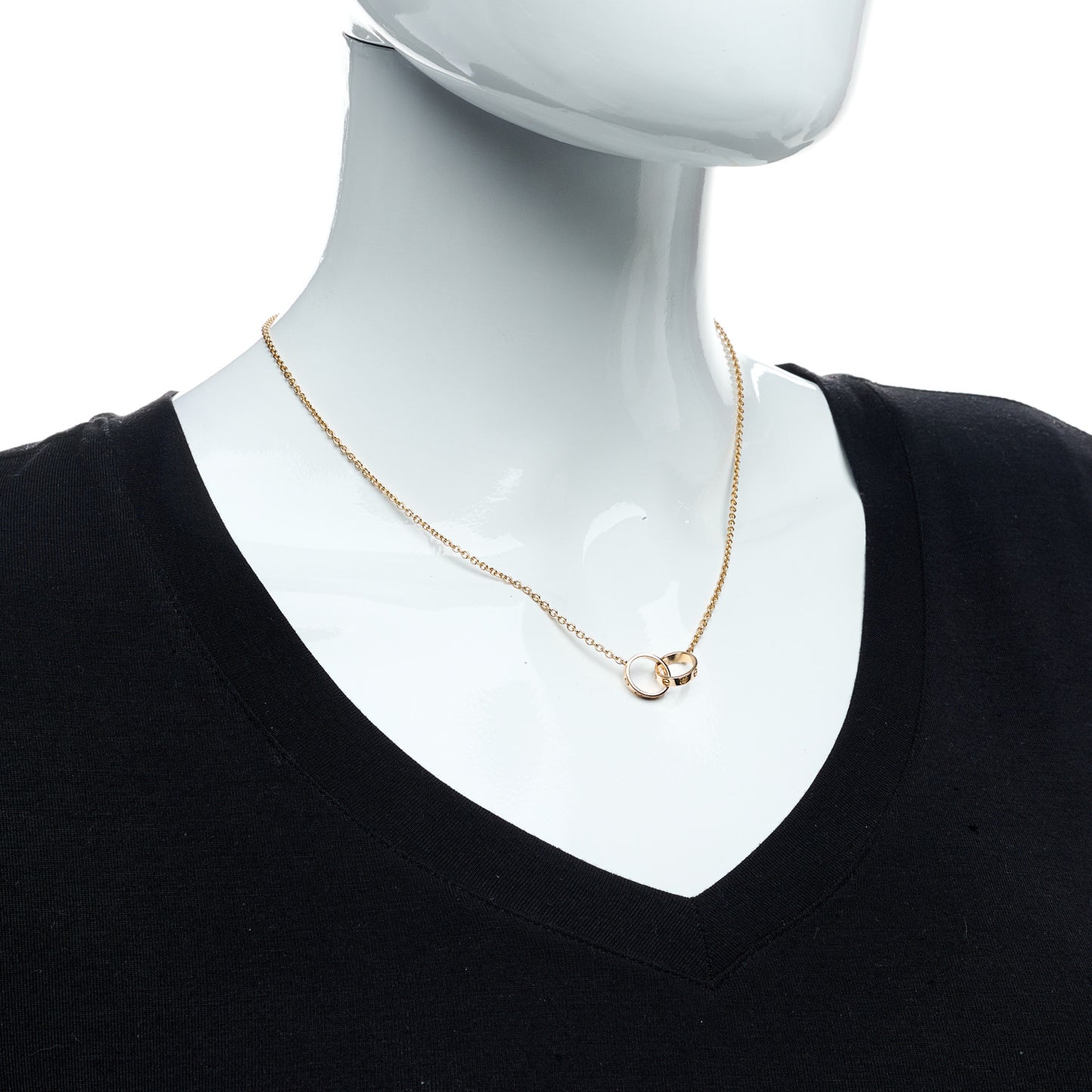 18K Pink Gold Interlocking LOVE Necklace