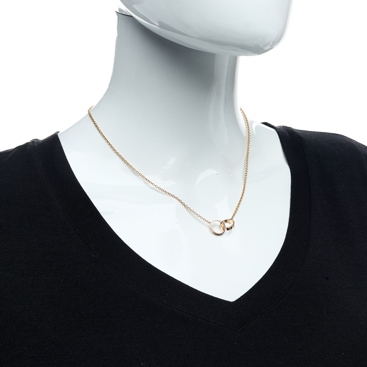 Cartier 18K Pink Gold Interlocking LOVE Necklace 2 of 5
