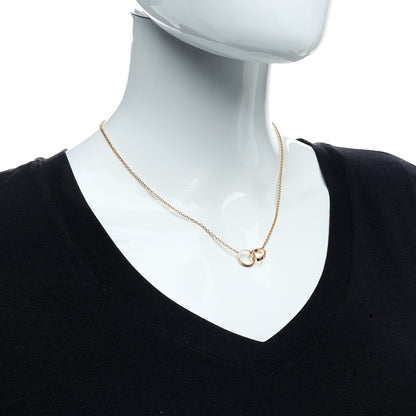 Cartier 18K Pink Gold Interlocking LOVE Necklace 2 of 5