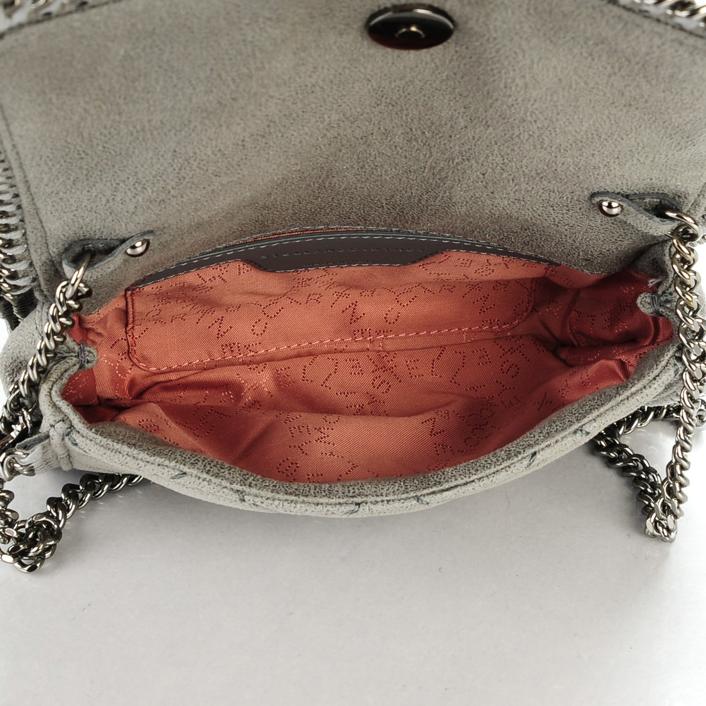 Shaggy Deer Quilted Falabella Crossbody Bag Light Grey
