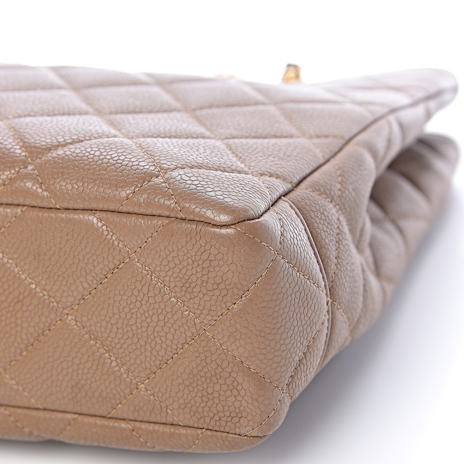 Chanel Caviar Quilted Shopping Tote Dark Beige 11 of 12