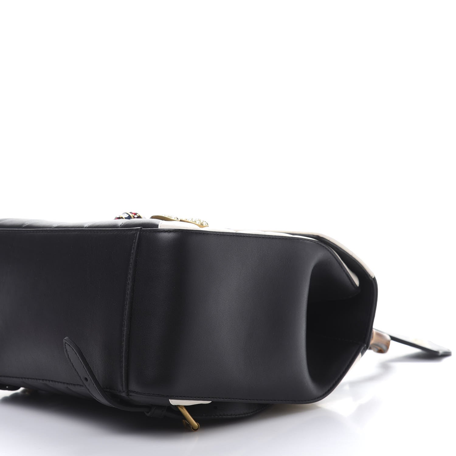 Gucci Calfskin Bamboo Trapuntata Queen Margaret Backpack Mystic White Black 6 of 13