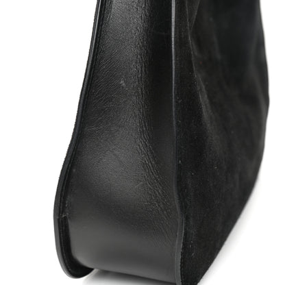 Gucci Suede Logo Hobo Bag Black 10 of 13