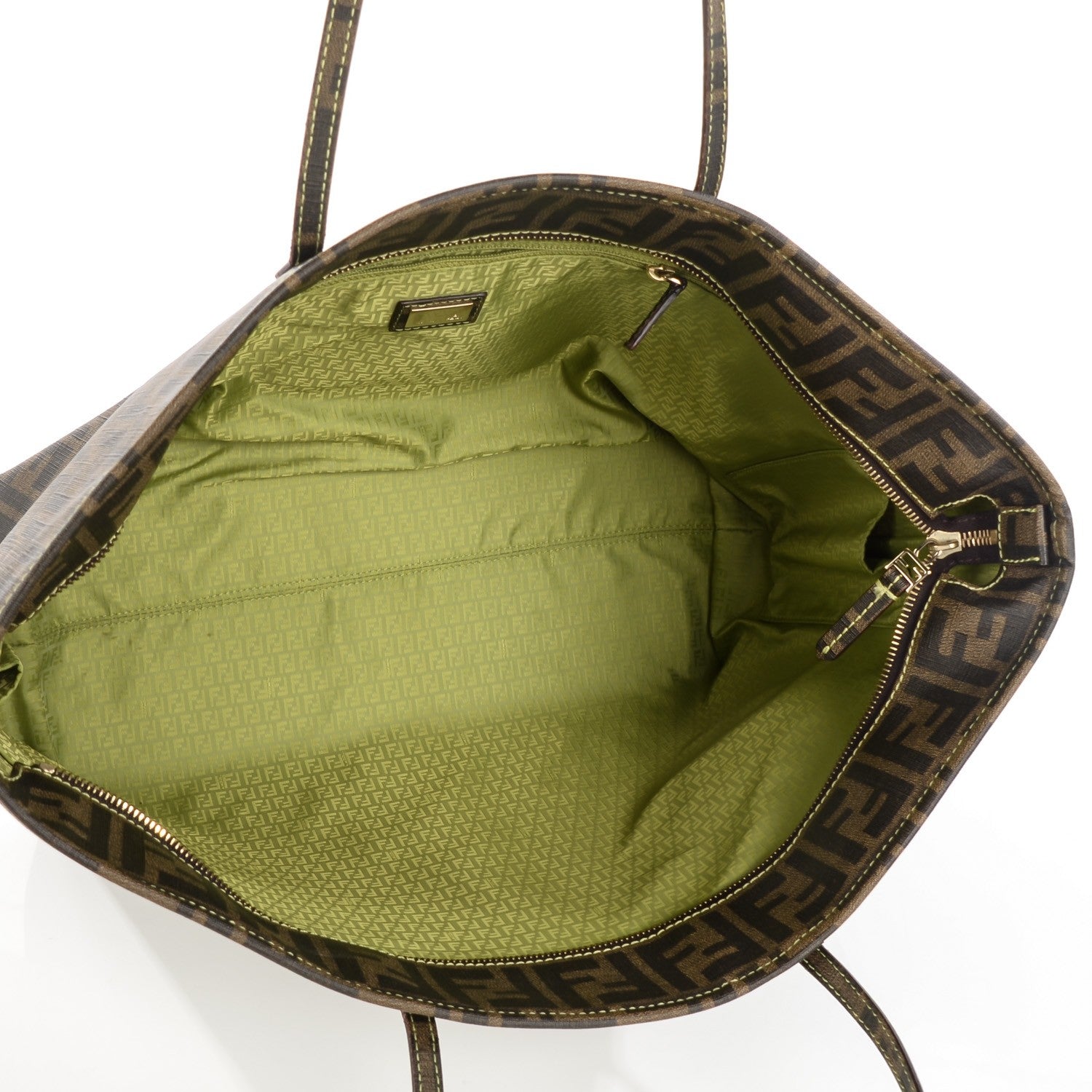 Fendi Zucca Spalmati Medium Roll Tote Tobacco Giallo 5 of 7