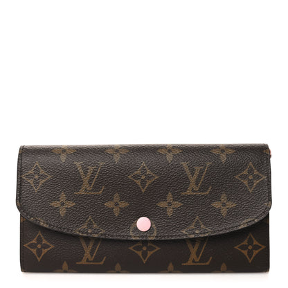 Louis Vuitton Monogram Emilie Wallet Rose Ballerine 1 of 7