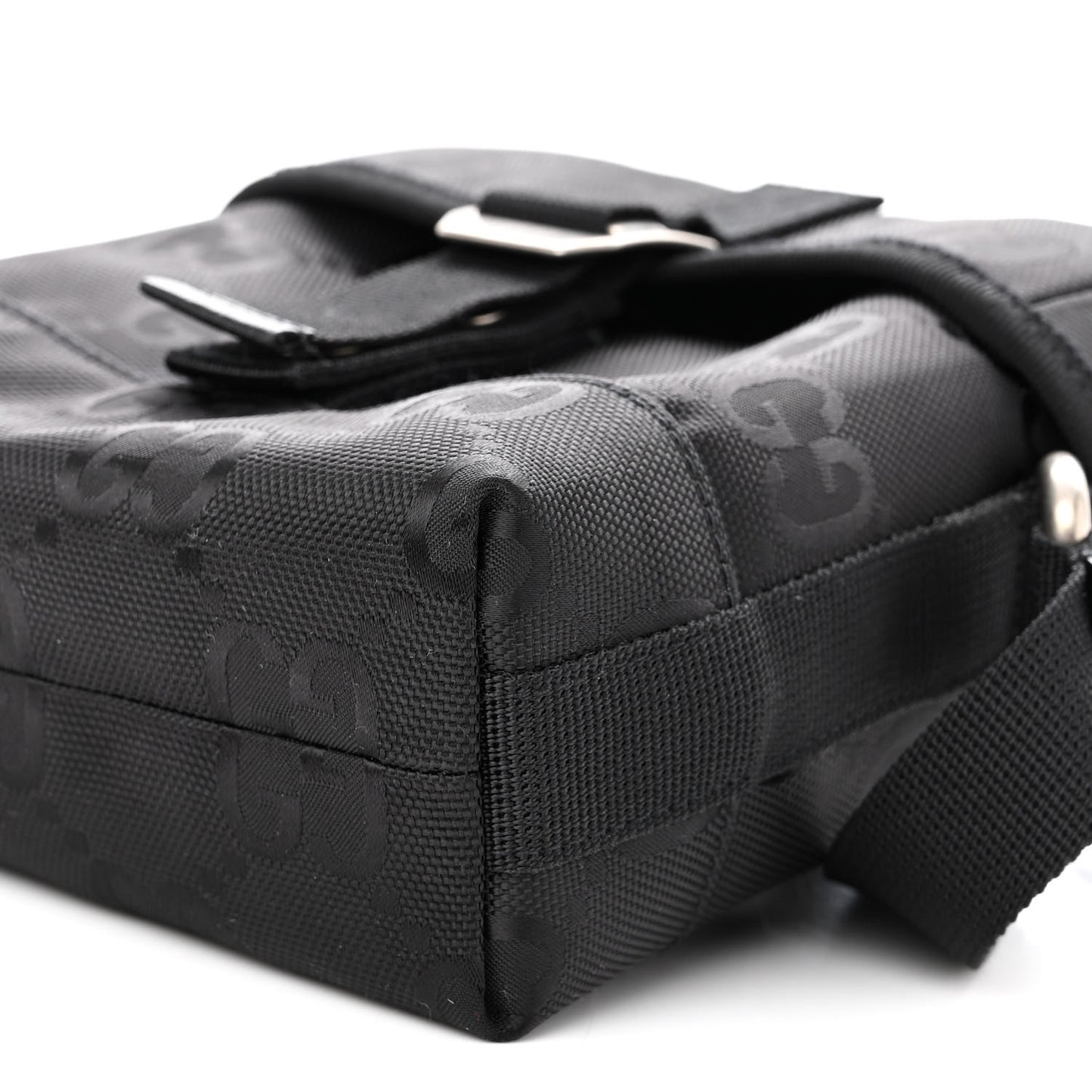 Econyl Nylon Monogram Off The Grid Messenger Bag Black