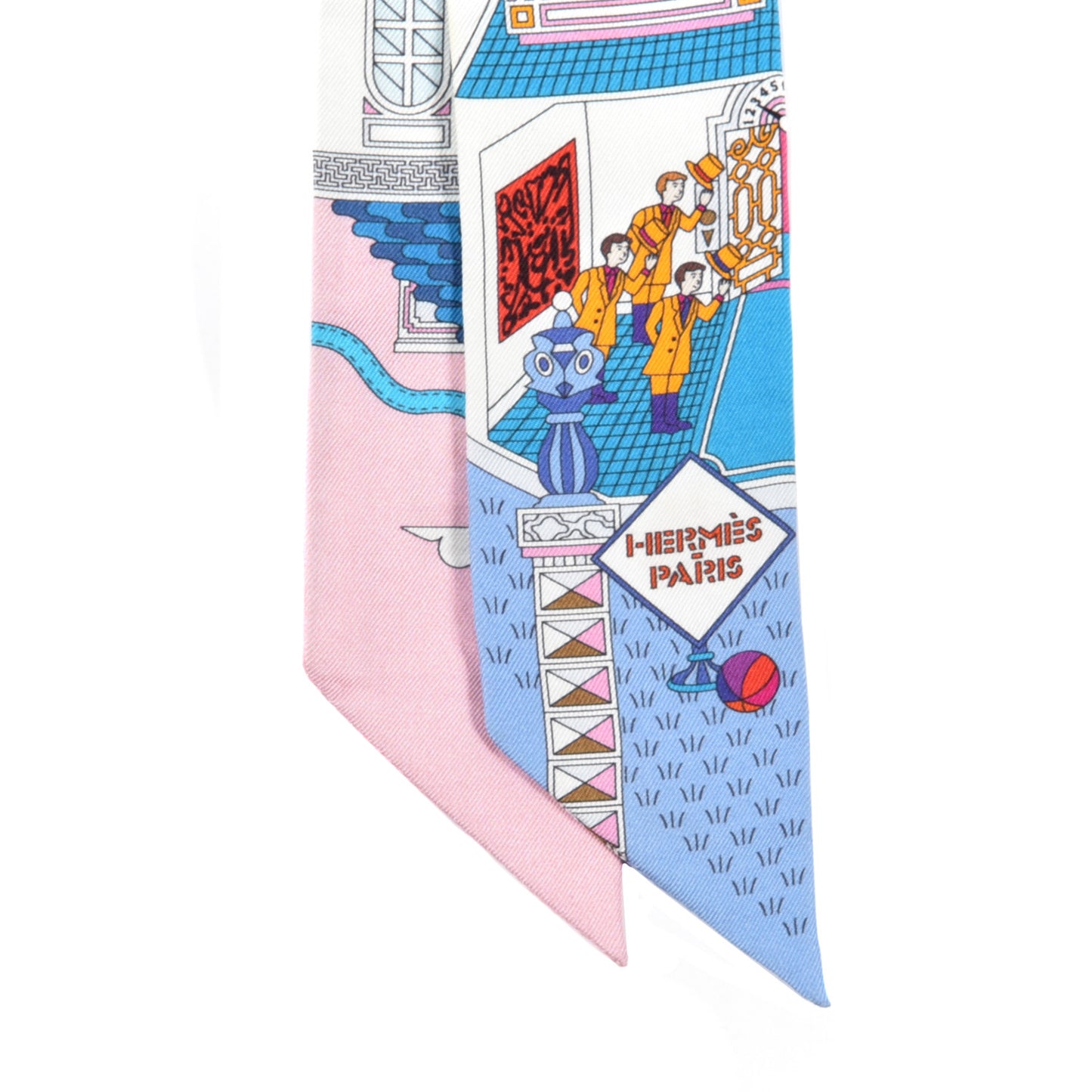 Silk La Maizeon des Carres Twilly White Rose Bleu