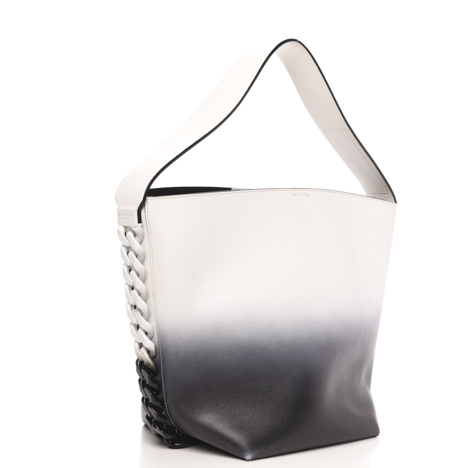 Givenchy Calfskin Degrade Infinity Bucket Bag Black White 4 of 10