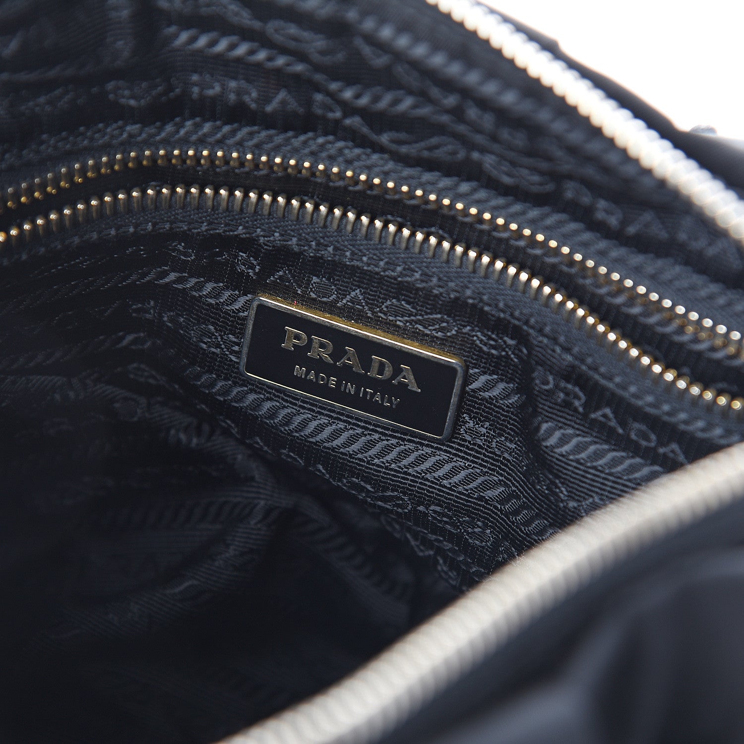 Prada Tessuto Nylon Vitello Daino Tote Black 5 of 8