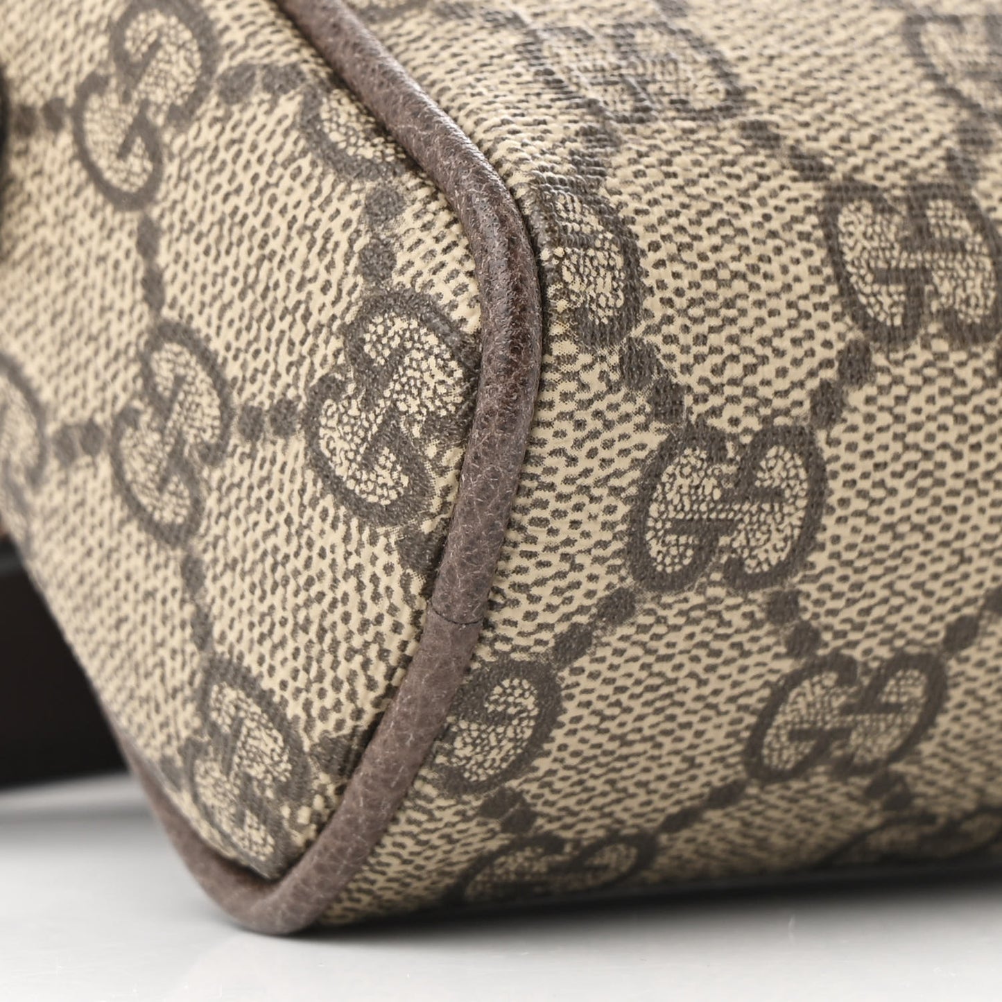 GG Supreme Monogram Web Small Ophidia Belt Bag 75 30 Dark Brown