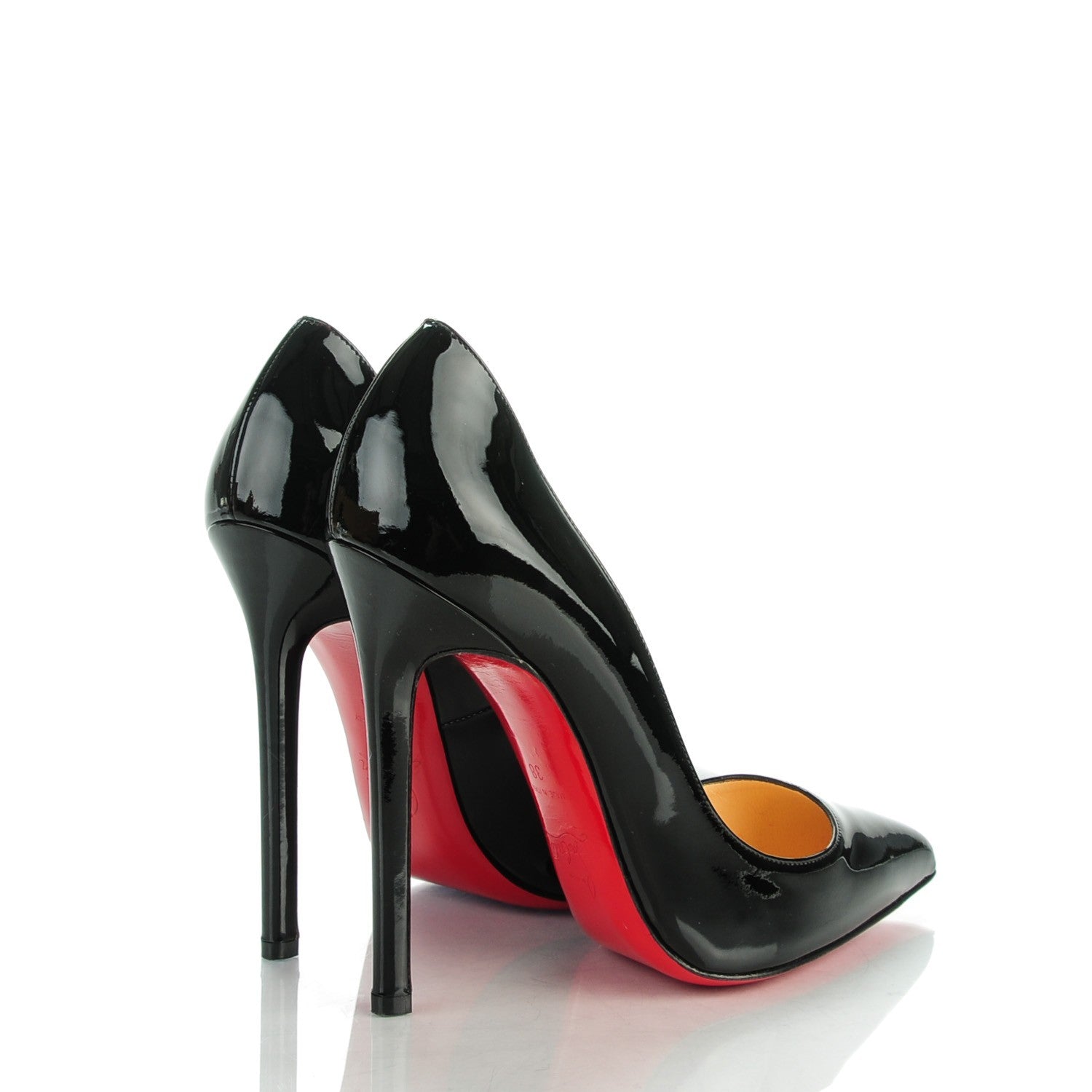 Christian Louboutin Patent Pigalle 120 Pumps 38 Black 4 of 9