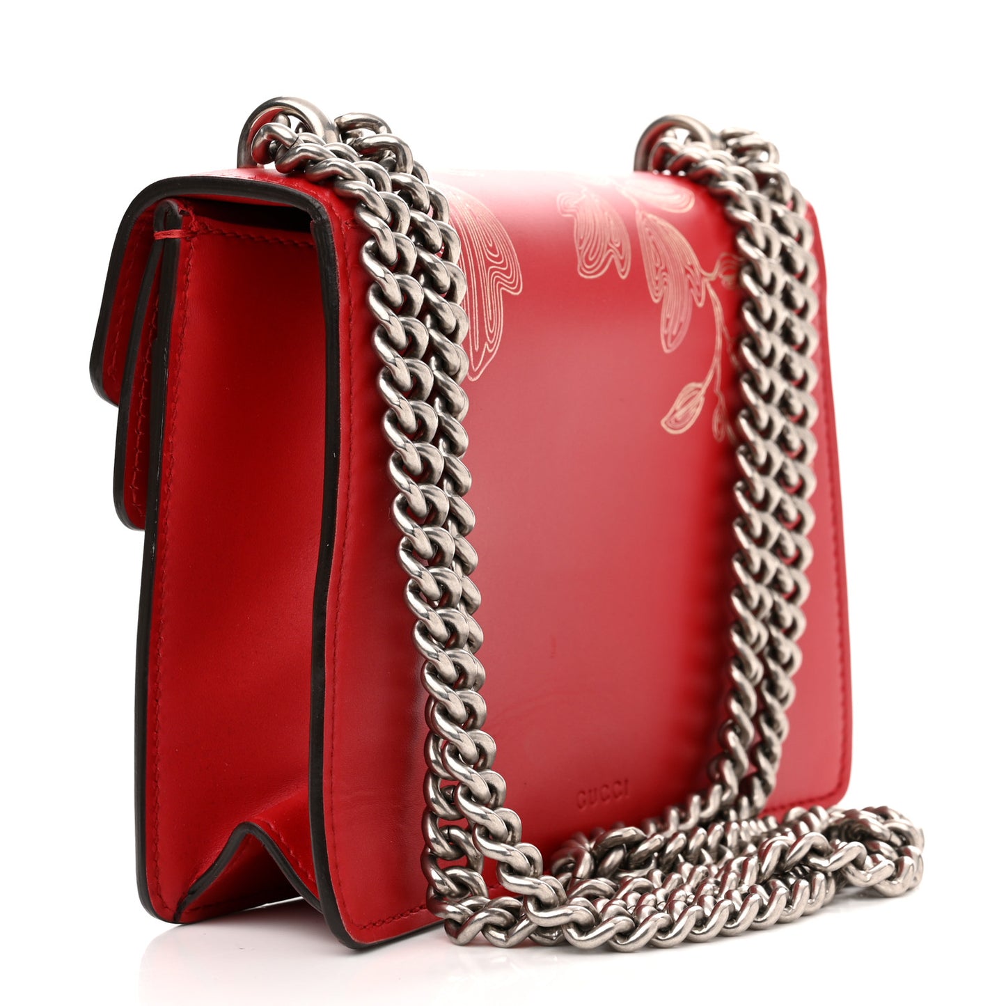 Calfskin Chinese New Year Mini Dionysus Shoulder Bag Hibiscus Red