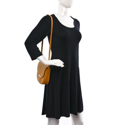 Celine Grained Calfskin Small Trotteur Saffron 2 of 9