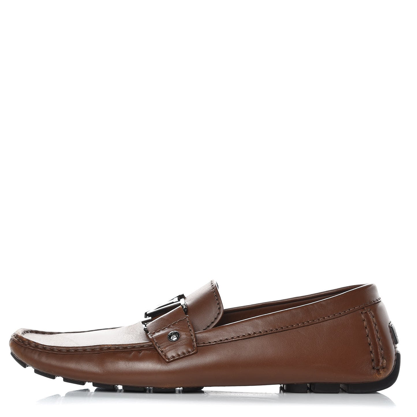 Calfskin Monte Carlo Moccasin Loafers 7.5 Cognac