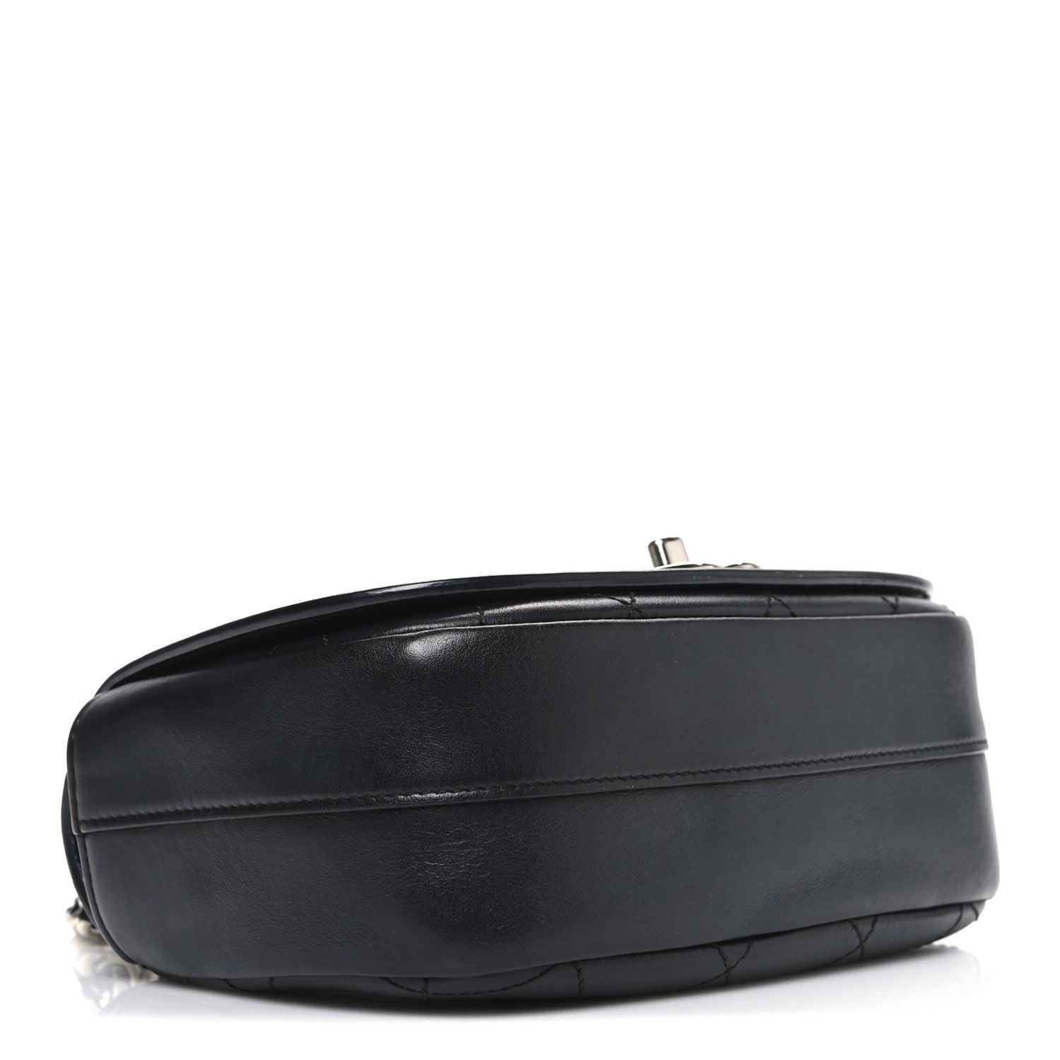 Chanel Calfskin Stitched Small Ring My Bag Flap Crossbody Bag Black 4 of 10