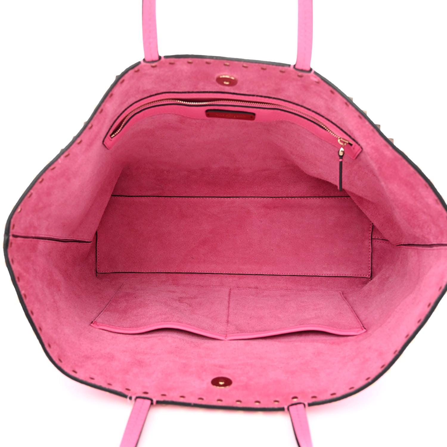 Valentino Garavani Grained Calfskin Rockstud Shoulder Tote Feminine Pink 5 of 9