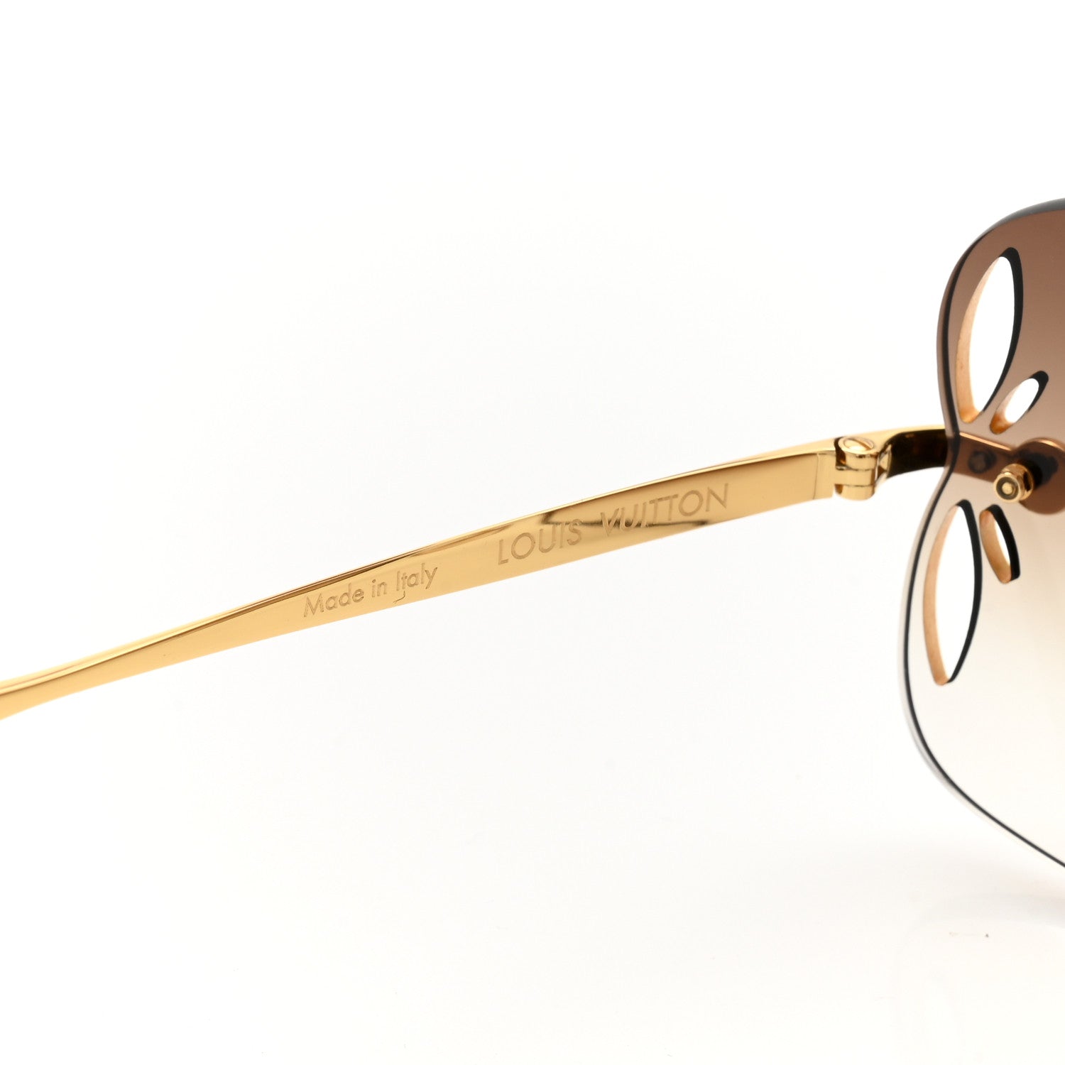 Louis Vuitton Lily Sunglasses Z0371U Brown Glitter 5 of 7