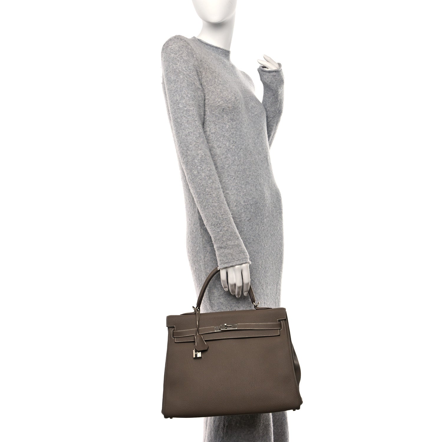 Hermes Togo Kelly Retourne 35 Etoupe 2 of 18